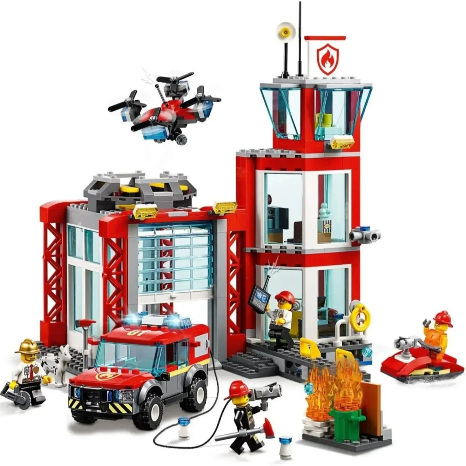 LEGO [City] - Fire Station Building Set - Fire Series (60215) - Image 4