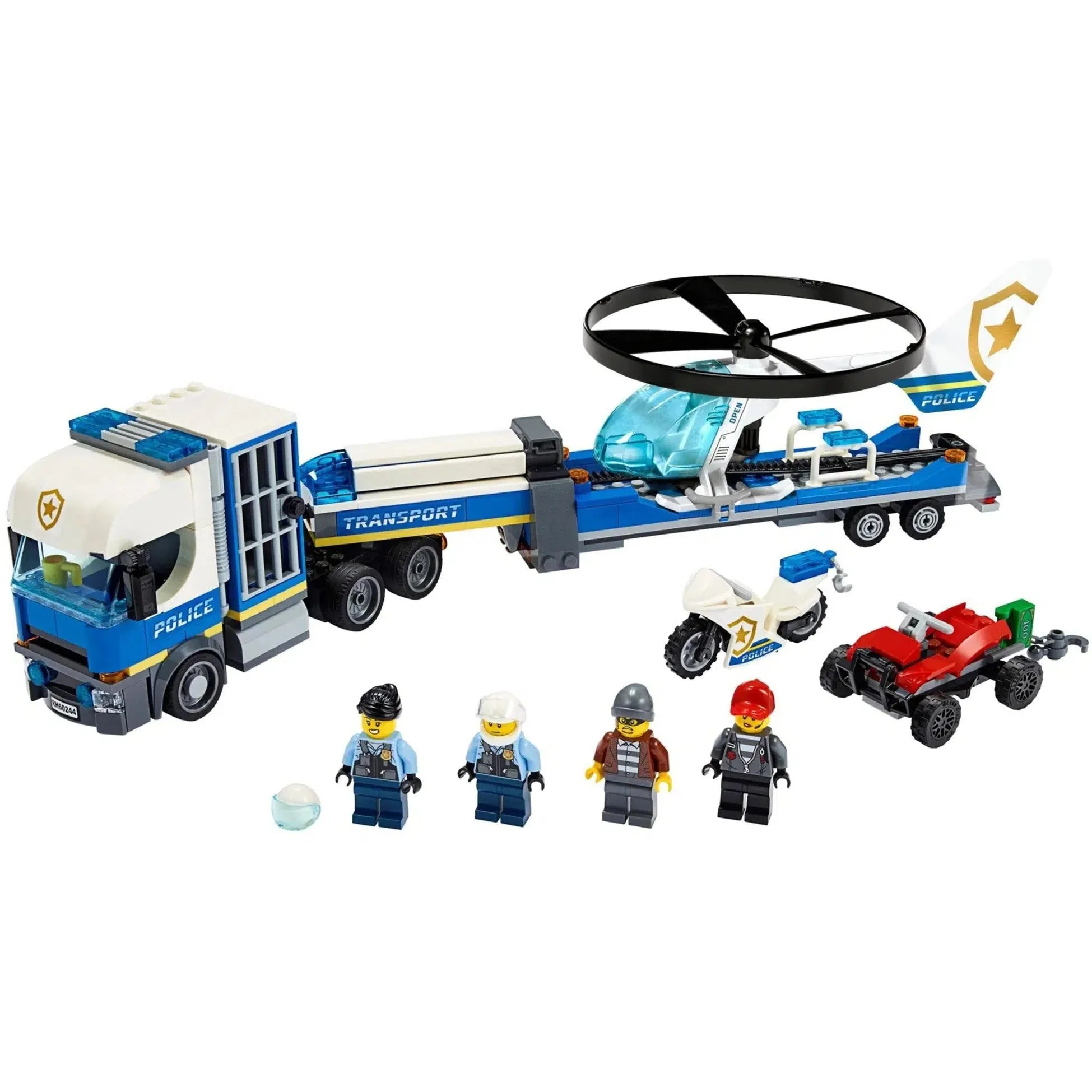 LEGO [City] - Police Helicopter Transport Building Set - Police Series (60244) - Image 2