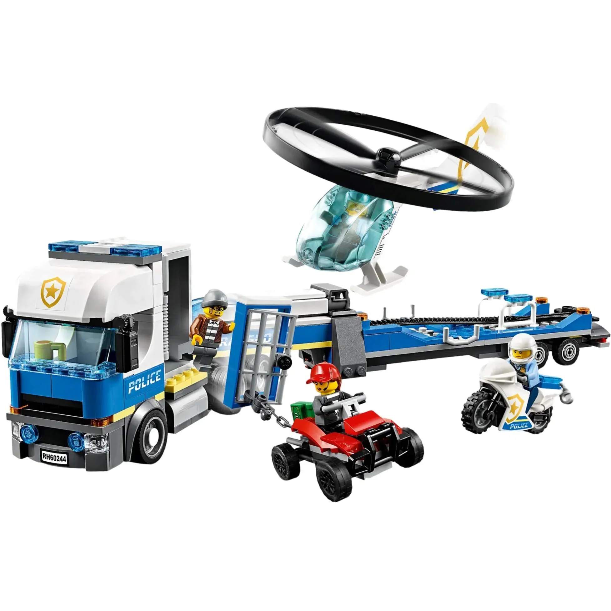 LEGO [City] - Police Helicopter Transport Building Set - Police Series (60244) - Image 3