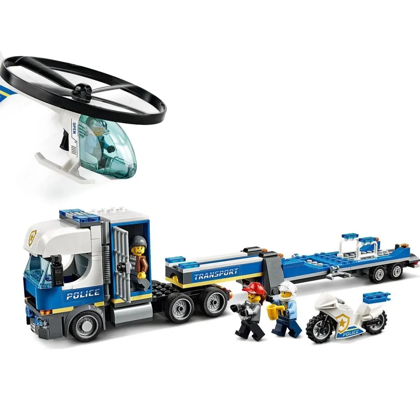 LEGO [City] - Police Helicopter Transport Building Set - Police Series (60244) - Image 4