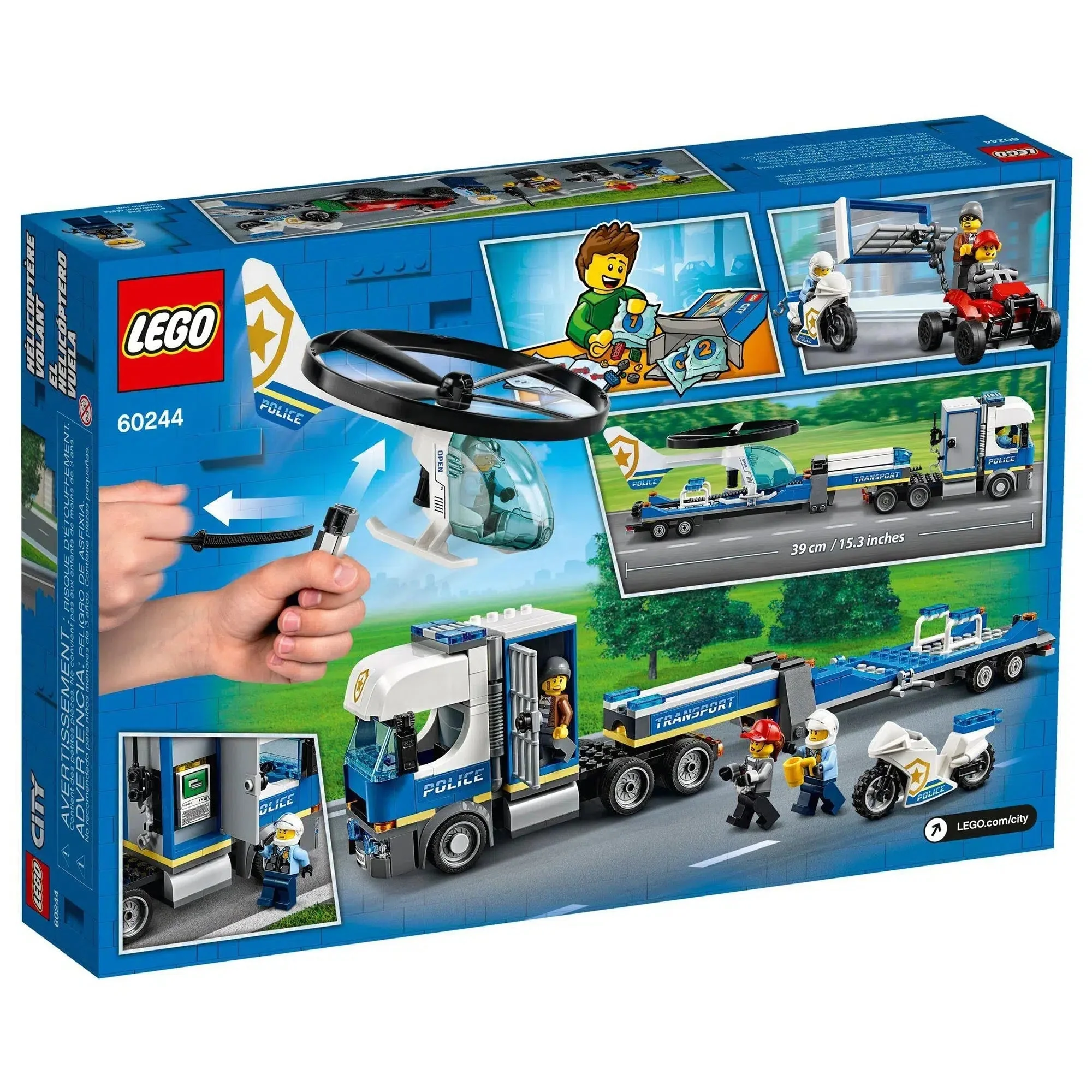 LEGO [City] - Police Helicopter Transport Building Set - Police Series (60244) - Image 5