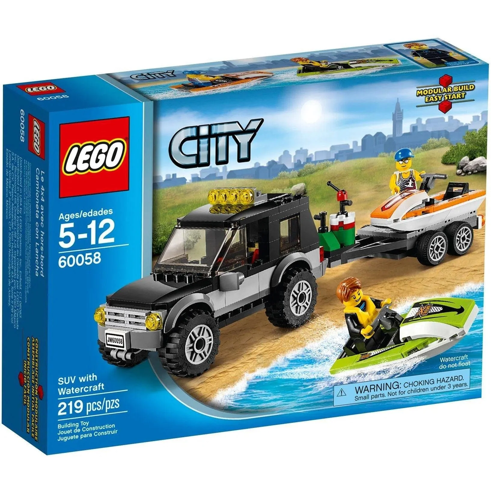 LEGO [City] - SUV with Watercraft Building Set - Great Vehicles Series (60058)