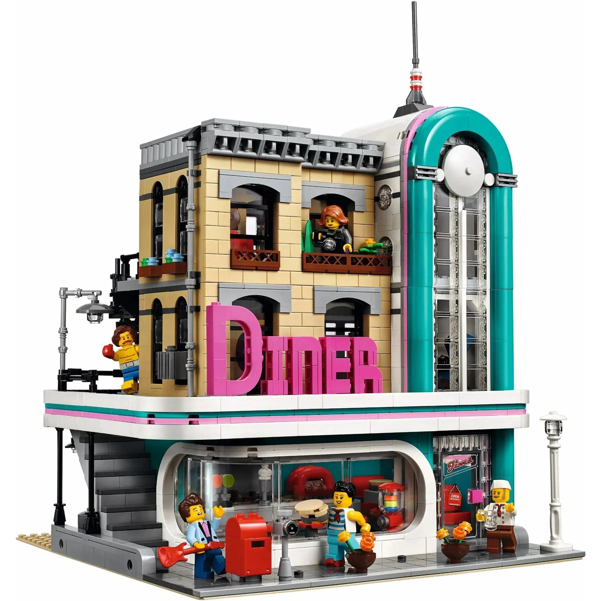 LEGO [Creator Expert] - Downtown Diner Building Set - Modular Buildings Collection Series (10260) - Image 4