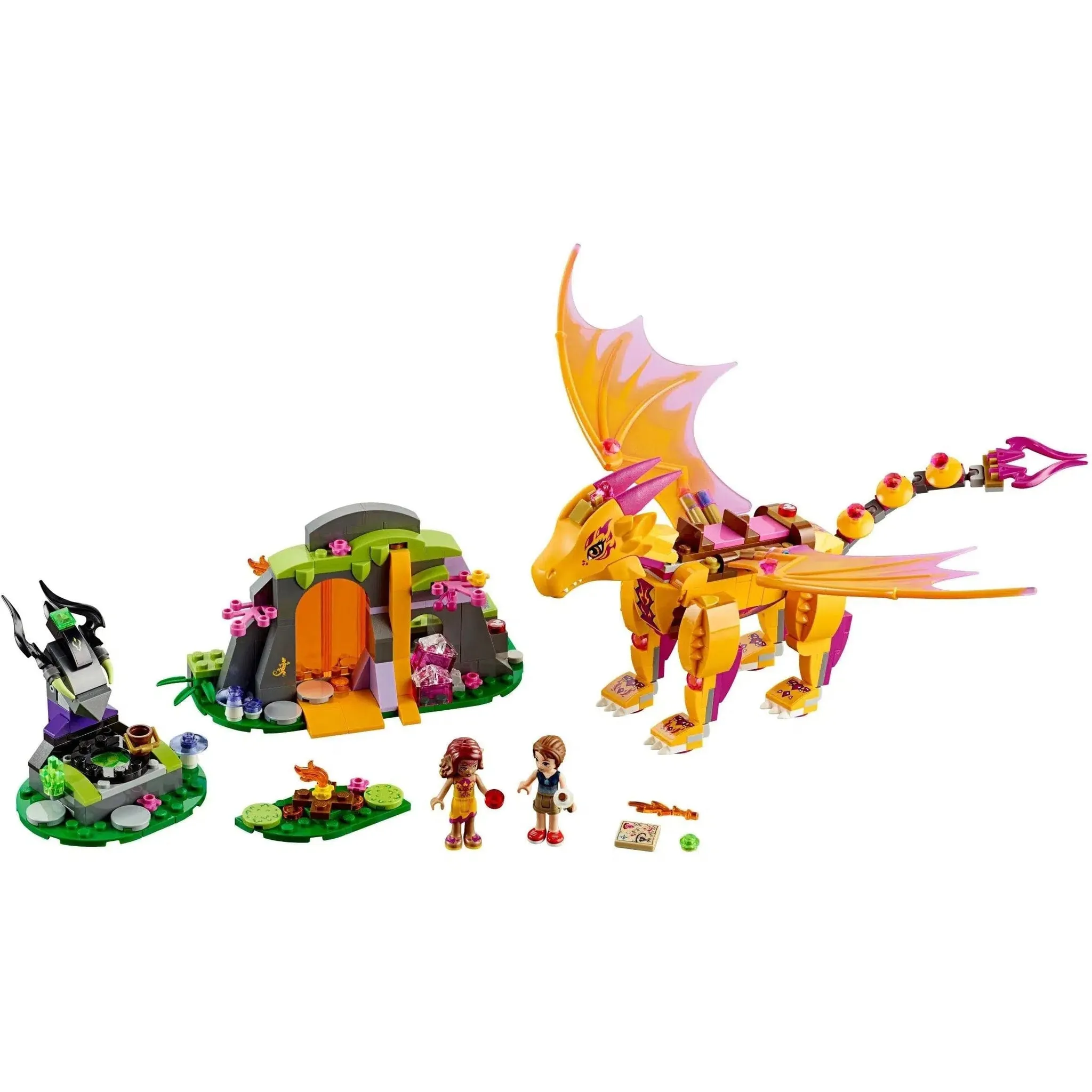 LEGO [Elves] - Fire Dragon's Lava Cave Building Set (41175) - Image 2