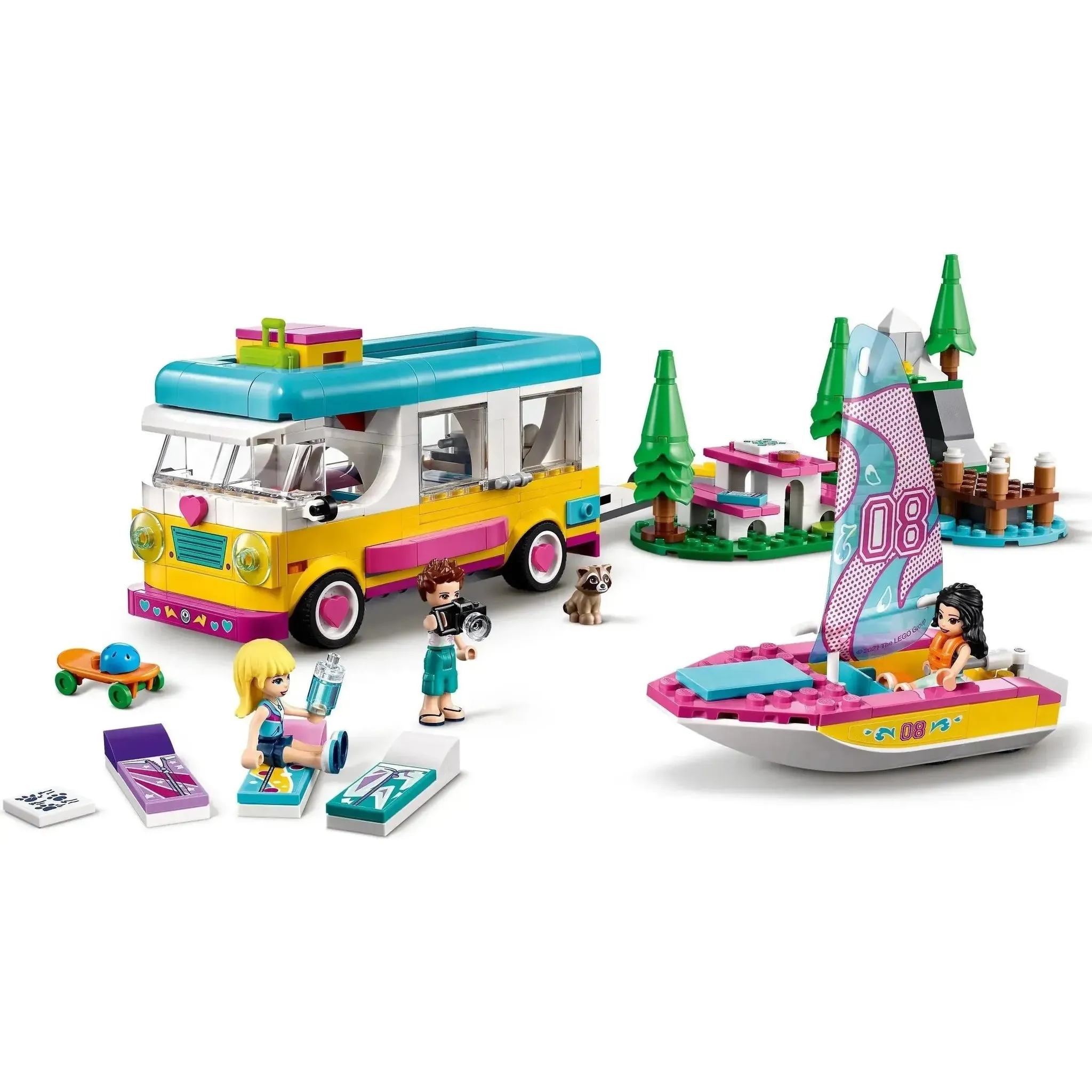 LEGO [Friends] - Forest Camper Van and Sailboat Building Set - Forest Series (41681) - Image 4
