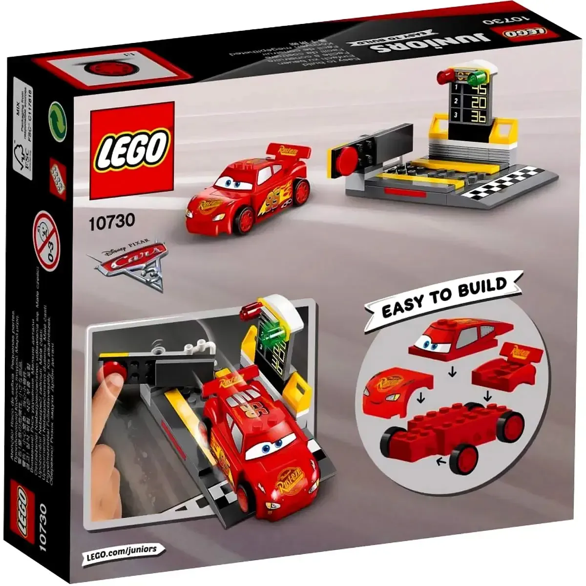 LEGO [Juniors] - Lightning McQueen Speed Launcher Building Set - Cars 3 Series (10730) - Image 3