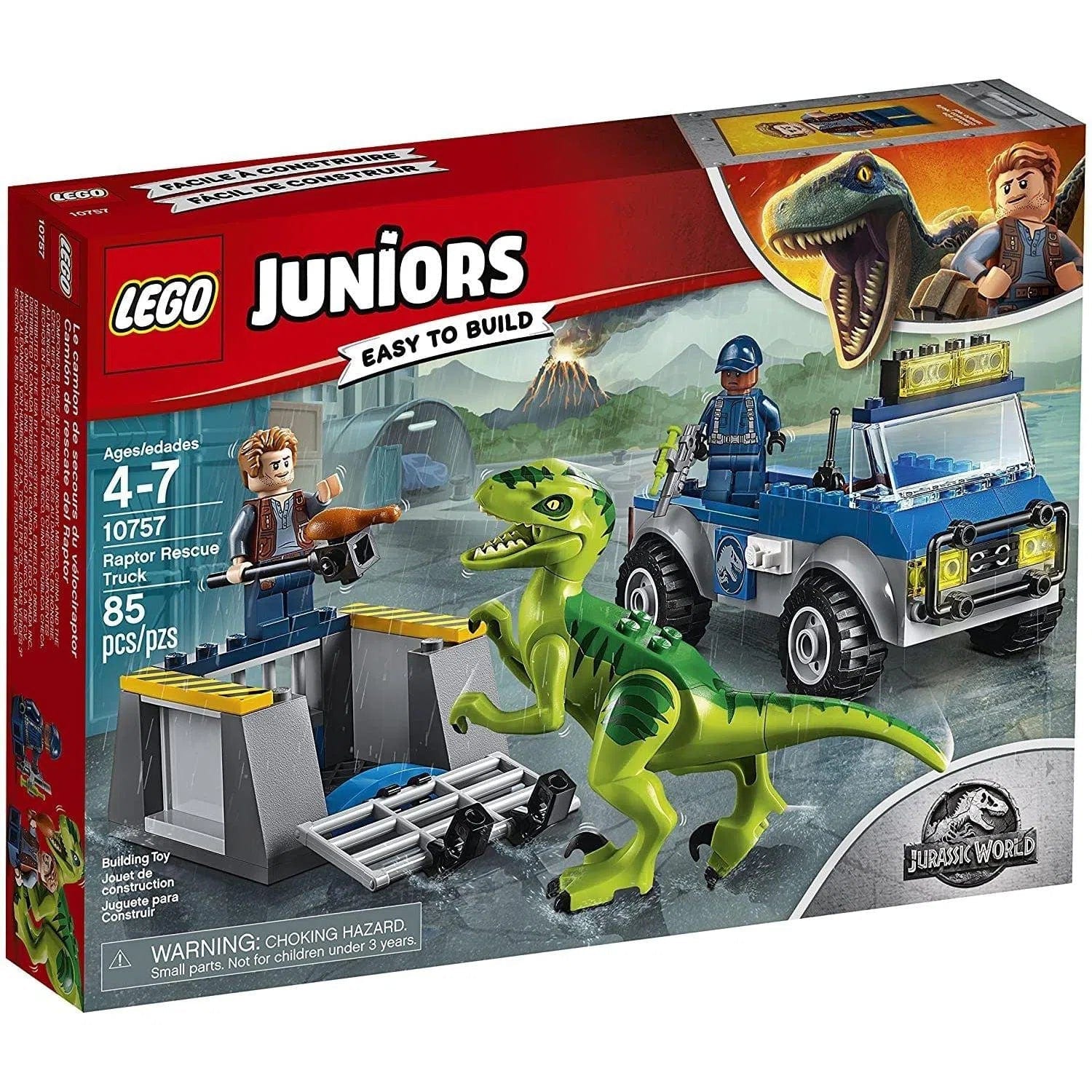 LEGO [Juniors] - Raptor Rescue Truck Building Set - Jurassic World: Fallen Kingdom Series (10757)