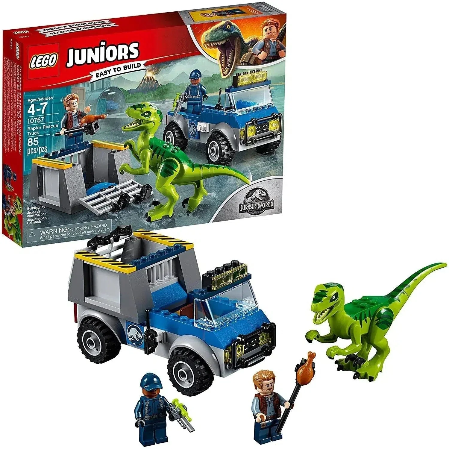 LEGO [Juniors] - Raptor Rescue Truck Building Set - Jurassic World: Fallen Kingdom Series (10757) - Image 2