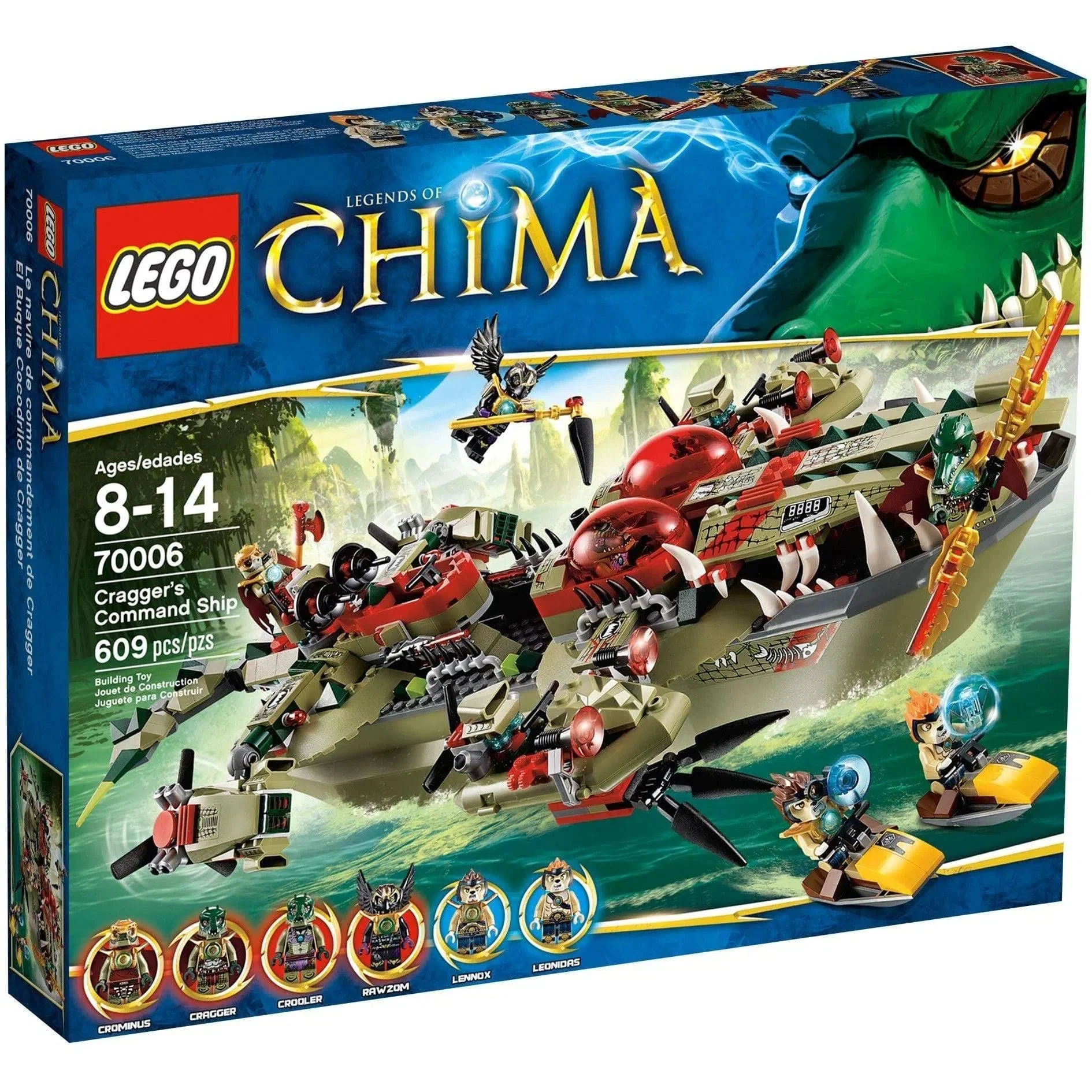 LEGO [Legends of Chima] - Cragger's Command Ship Building Set - The Power of the CHI Series (70006)