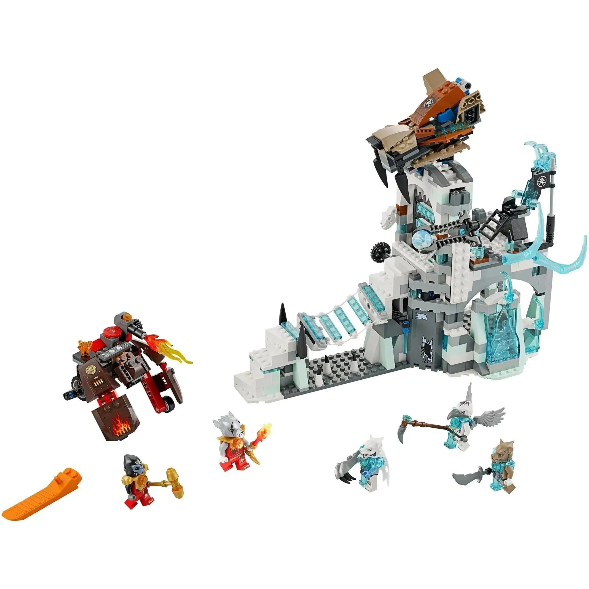 LEGO [Legends of Chima] - Sir Fangar's Ice Fortress Building Set - Fire vs. Ice Series (70147) - Image 2