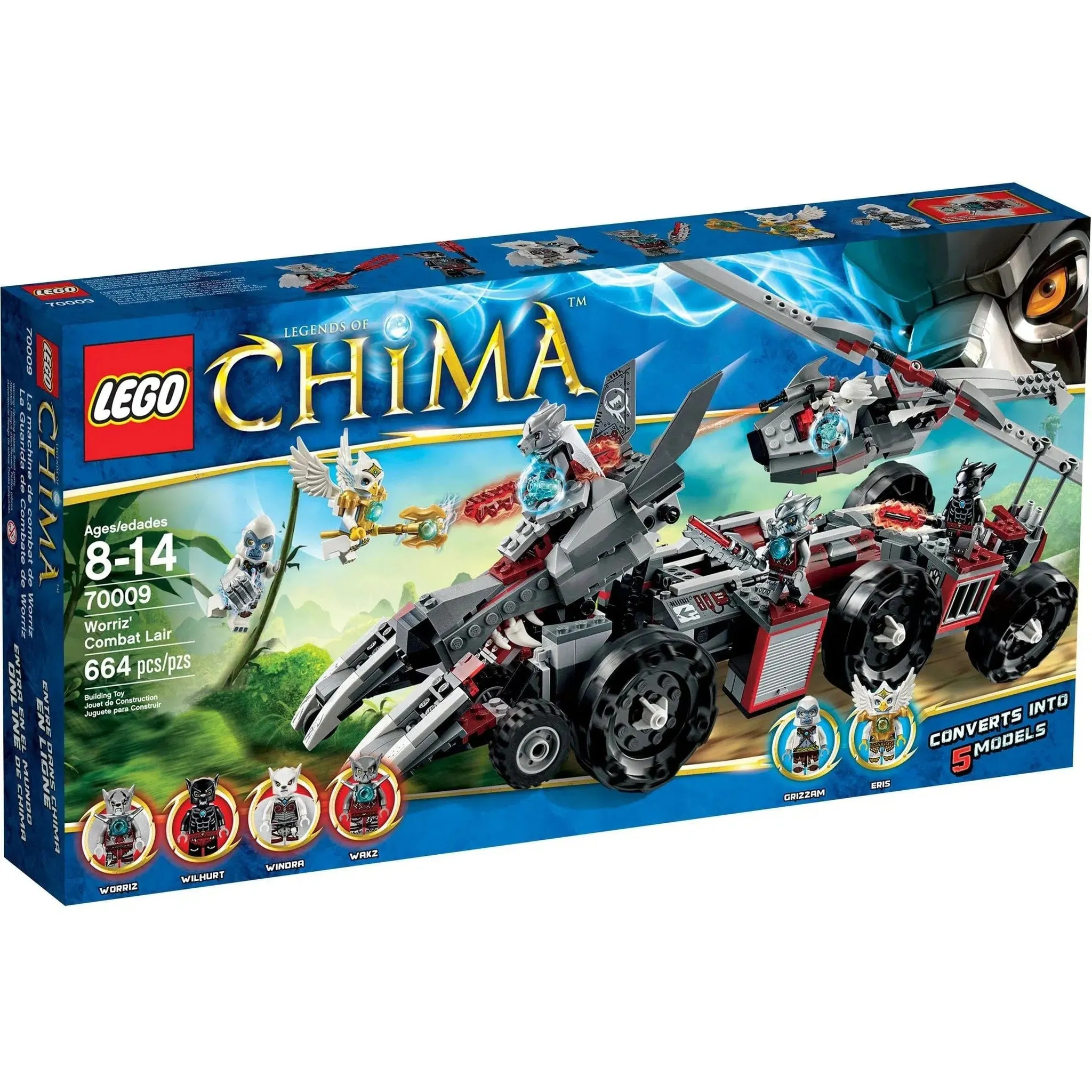 LEGO [Legends of Chima] - Worriz's Combat Lair Building Set - The Power of the CHI Series (70009)