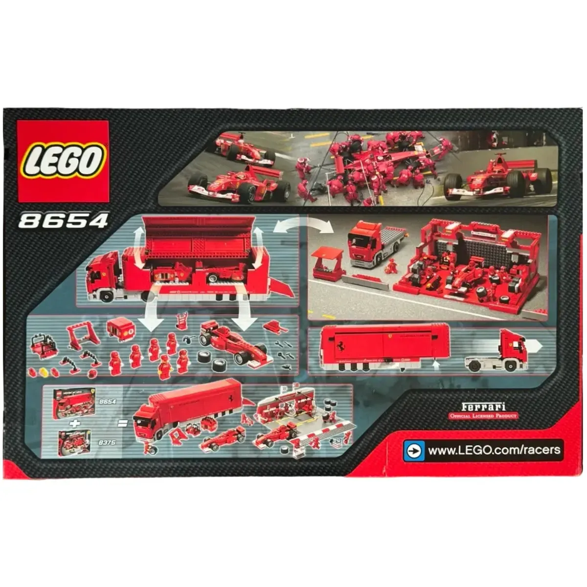 LEGO [Racers] - Scuderia Ferrari Truck Building Set - Ferrari Series (8654) - Image 3