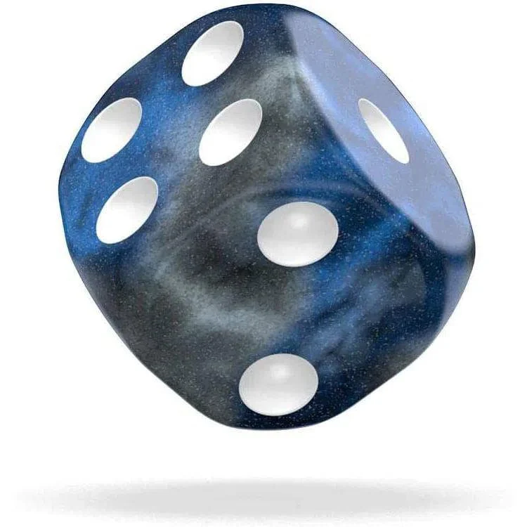 Liquid Steel D6 Dice Set (36 Dice, 12mm, Blue & Gray) - Oakie Doakie Dice - Image 4