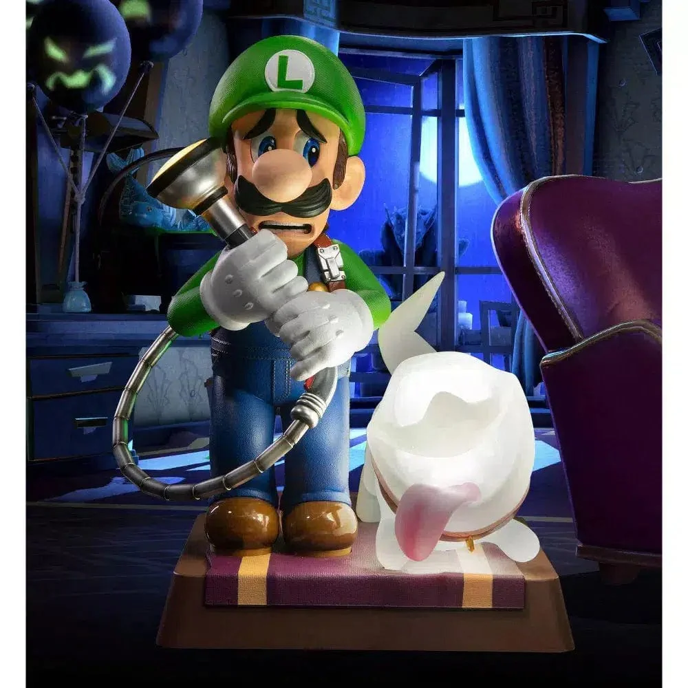 Luigi's Mansion 3 - Luigi & Polterpup Statue - First 4 Figures - 9" PVC - Image 3