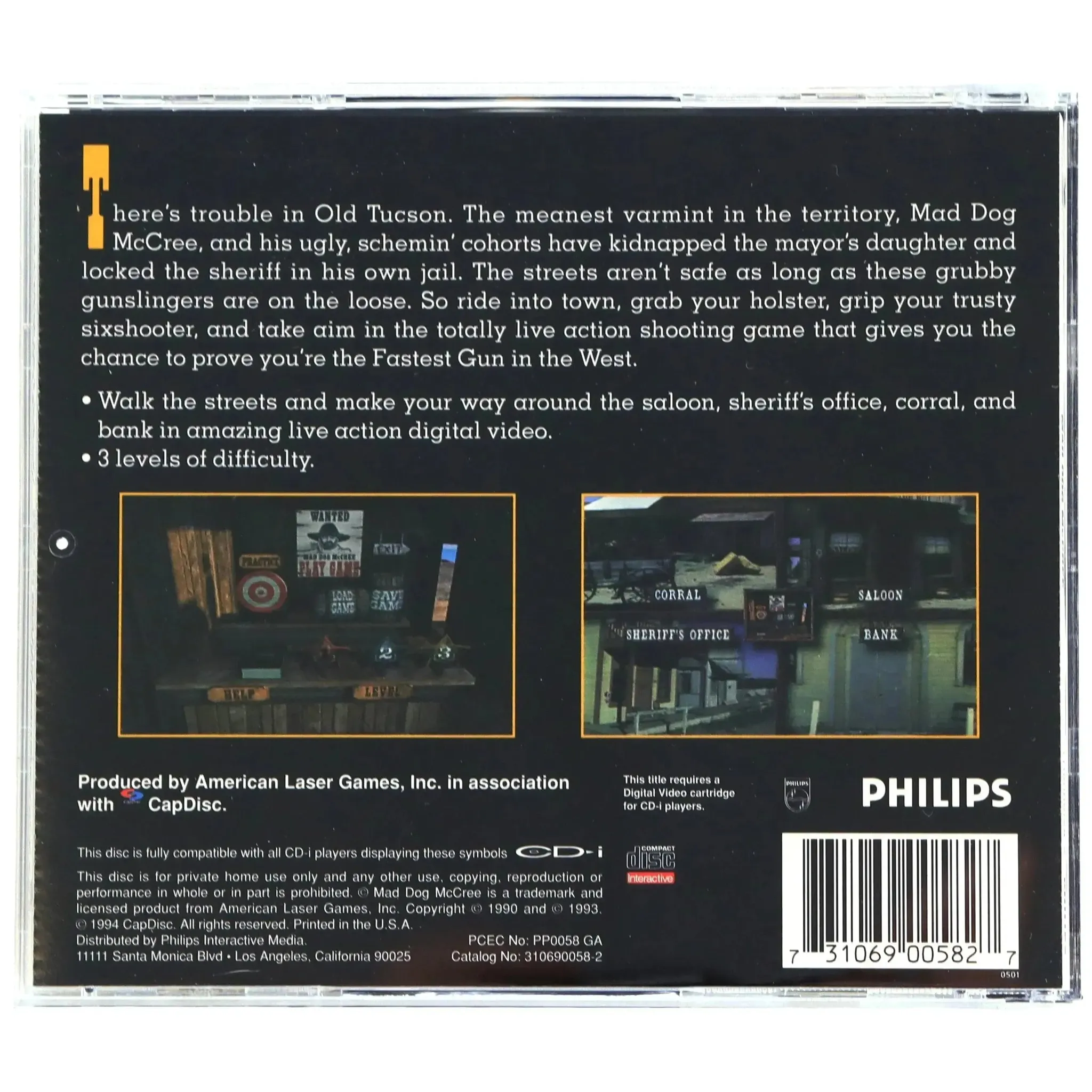Mad Dog McCree - Western Shooter Video Game (1 Player) - Philips CD-i - (1994) - Image 3