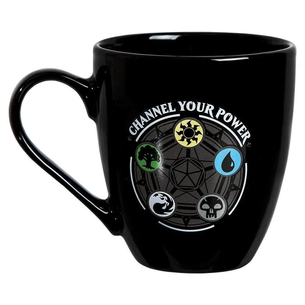 Magic: the Gathering - "Channel Your Power" Planeswalker & Mana Symbols Mug (Ceramic, 16 oz.) - Bioworld - Image 2