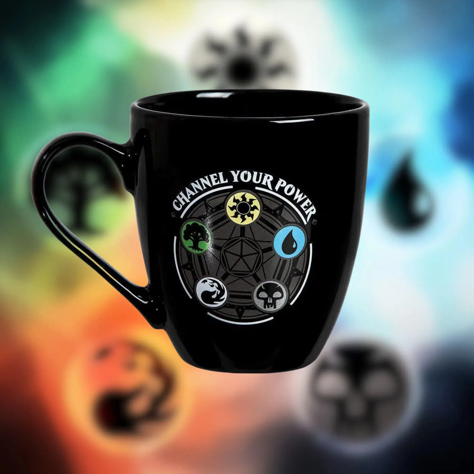 Magic: the Gathering - "Channel Your Power" Planeswalker & Mana Symbols Mug (Ceramic, 16 oz.) - Bioworld - Image 5