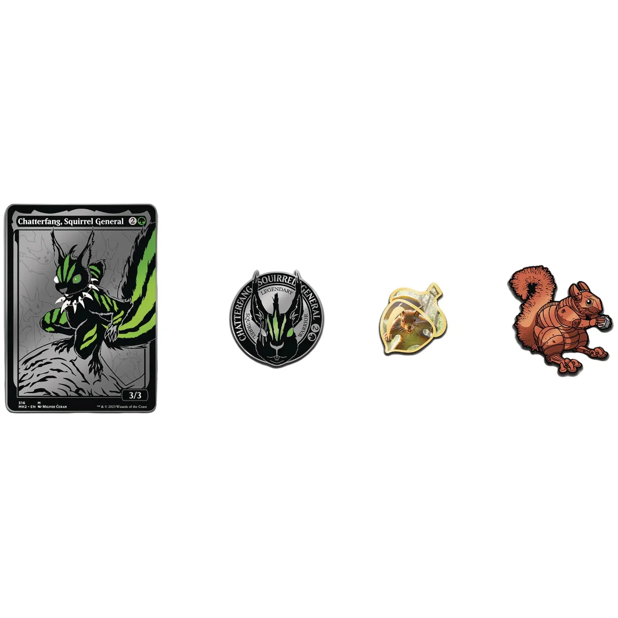 Magic: The Gathering - Squirrel Collection Pin Badge Set (4-Pack, Augmented Reality) - Pinfinity - Image 3