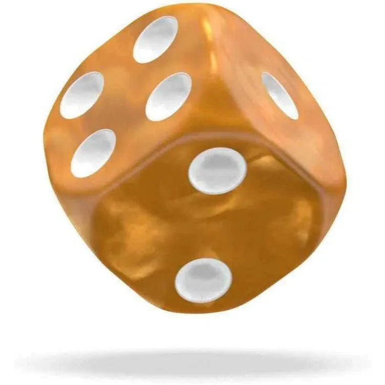 Marble Orange D6 Dice Set (36 Dice, 12mm) - Oakie Doakie Dice - Image 4