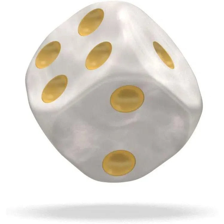 Marble White D6 Dice Set (36 Dice, 12mm) - Oakie Doakie Dice - Image 4