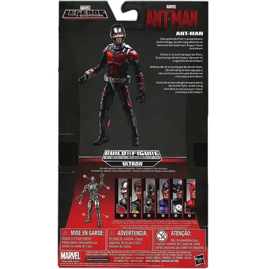 Marvel - Ant-Man Action Figure (6") - Hasbro - Marvel Legends Infinite Series [Build a Figure: Ultron] - Image 3