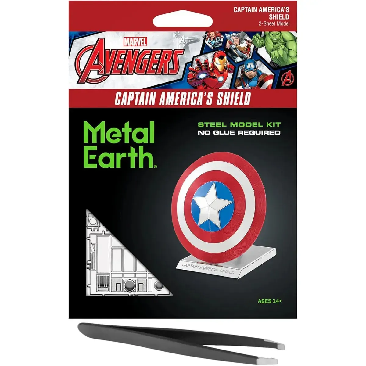 Marvel [Avengers] - Captain America's Shield Model Kit (Steel, Moderate Difficulty) - Fascinations - Metal Earth Series