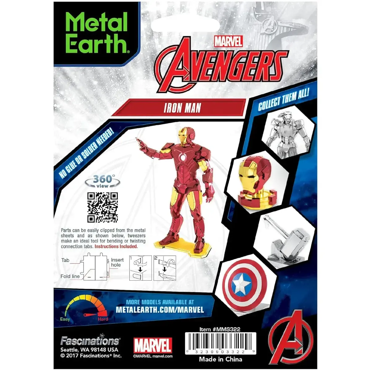 Marvel [Avengers] - Iron Man Figure Model Kit (Steel, Expert Difficulty) - Fascinations - Metal Earth Series - Image 3