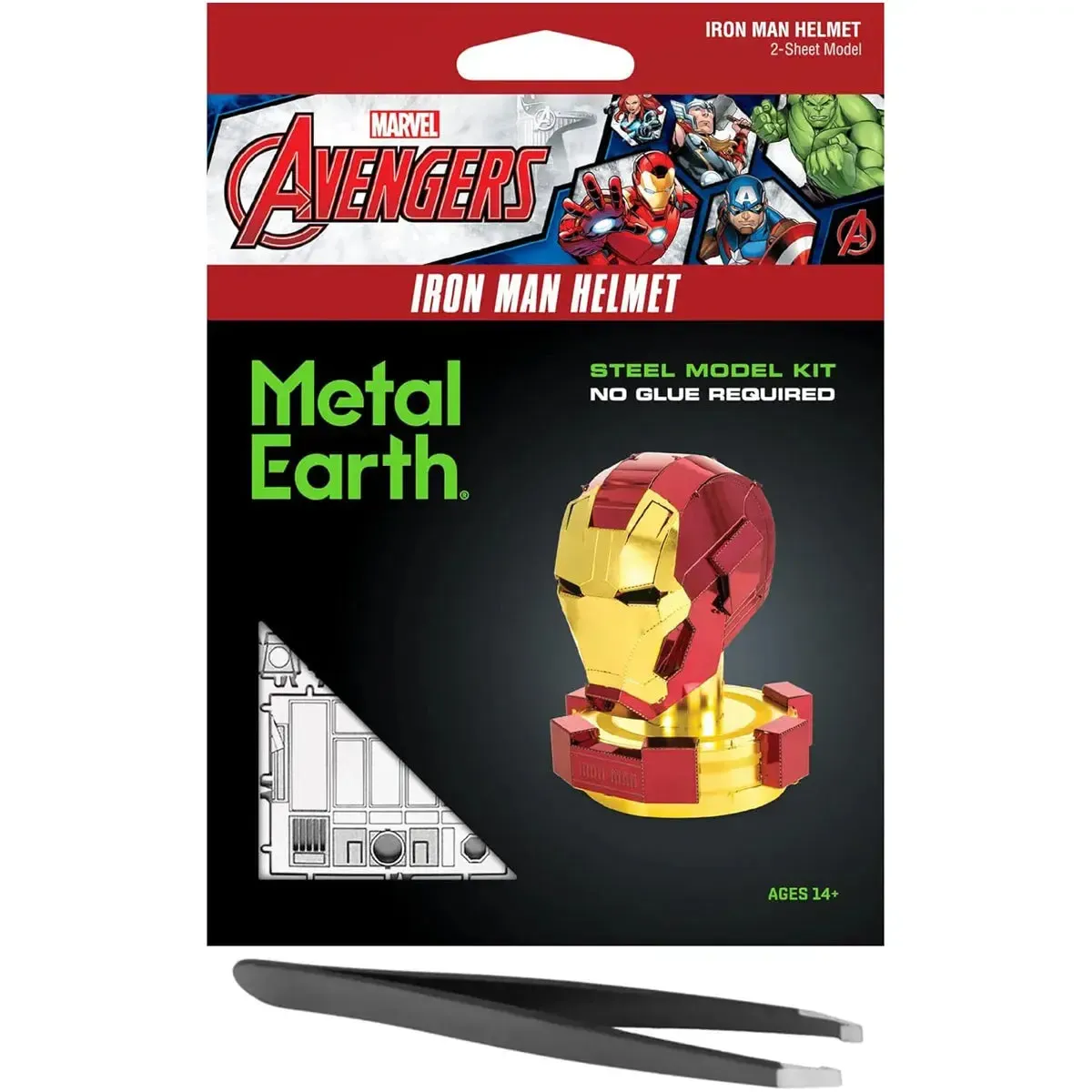 Marvel [Avengers] - Iron Man Helmet Figure Model Kit (Steel, Moderate Difficulty) - Fascinations - Metal Earth Series