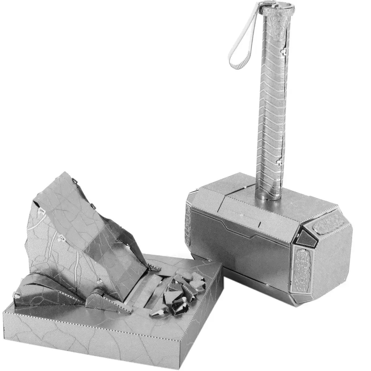 Marvel [Avengers] - Unpainted Mjolnir Model Kit (Steel, Moderate Difficulty) - Fascinations - Metal Earth Series - Image 4
