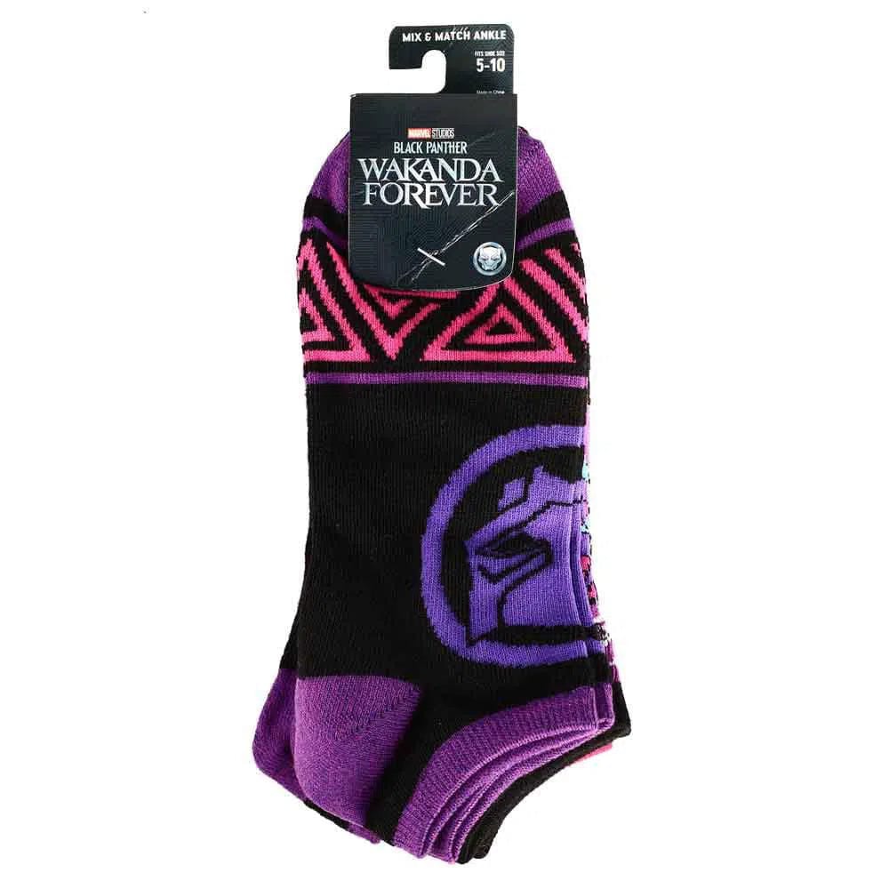 Marvel: Black Panther - Wakanda Forever Ankle Socks (5 Pairs) - Bioworld - Image 7