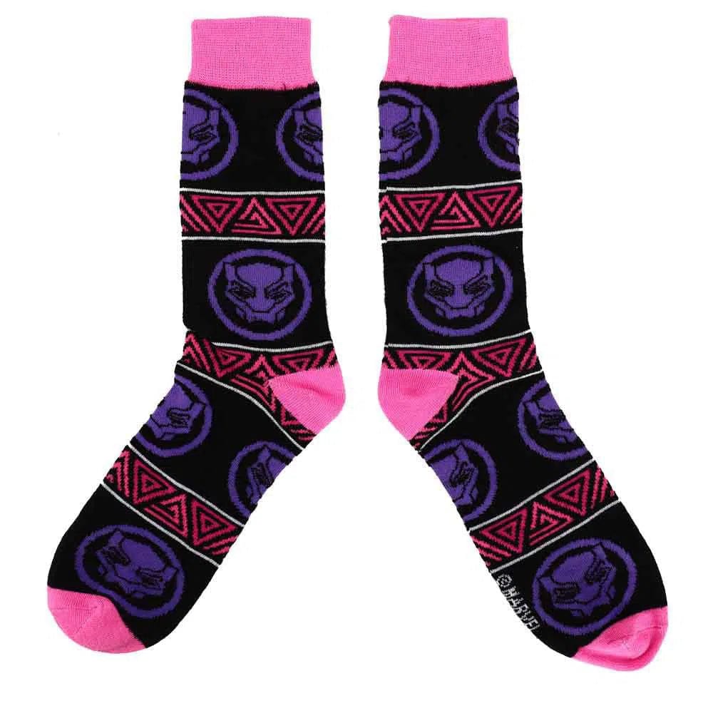 Marvel: Black Panther -  Wakanda Forever Crew Socks (5 Pairs) - Bioworld - Image 2