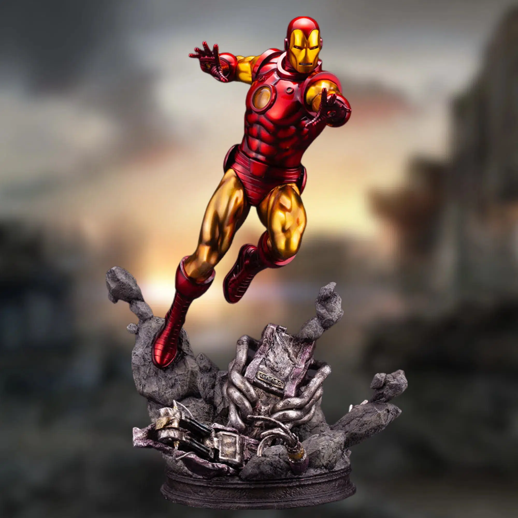 Marvel Comics - Retro Iron Man Statue Figure (1:6 Scale) - Kotobukiya - Fine Art Statue Series - Image 10