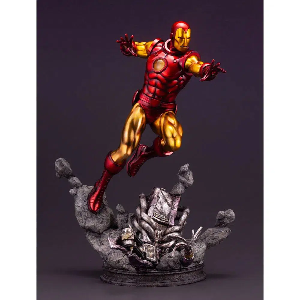 Marvel Comics - Retro Iron Man Statue Figure (1:6 Scale) - Kotobukiya - Fine Art Statue Series - Image 11