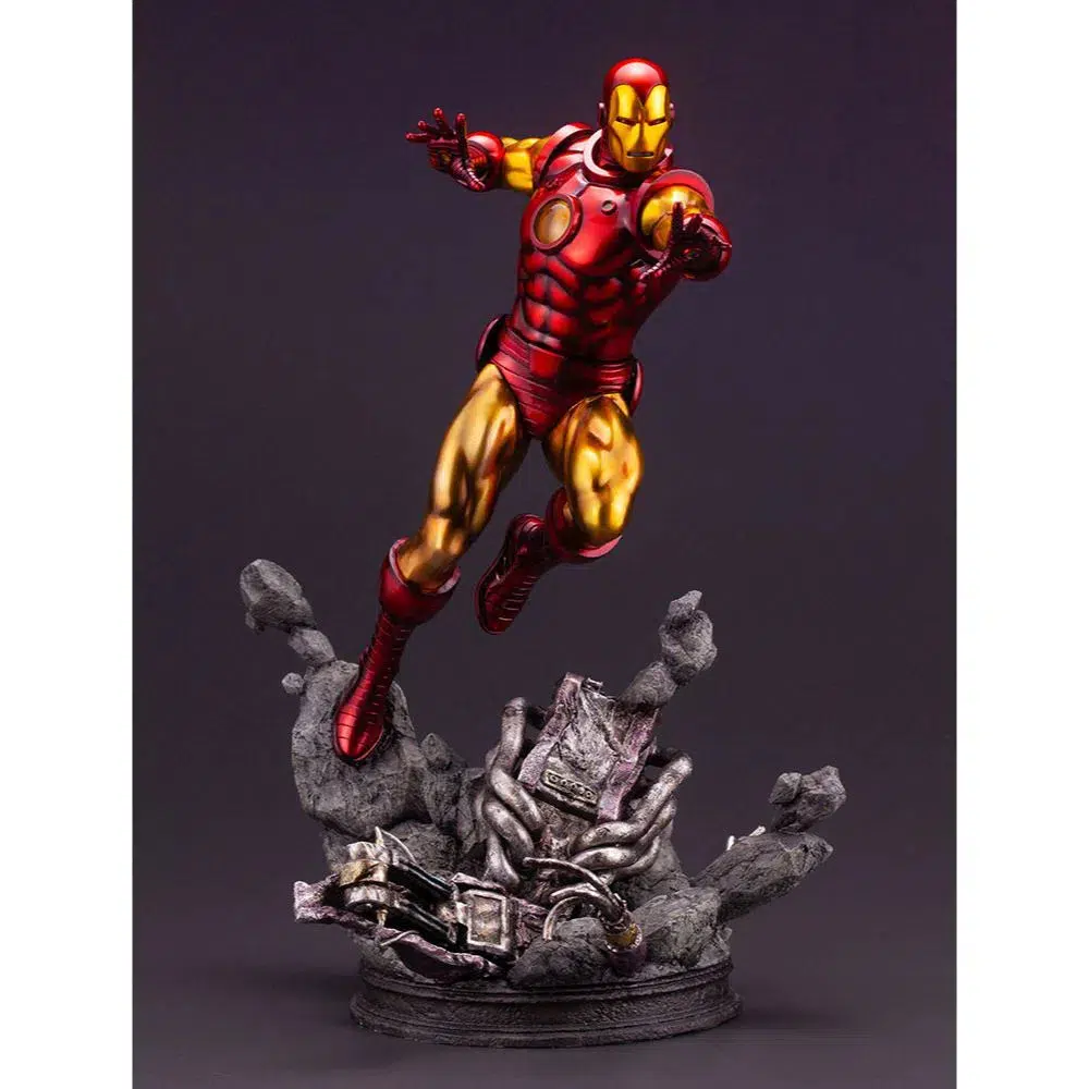 Marvel Comics - Retro Iron Man Statue Figure (1:6 Scale) - Kotobukiya - Fine Art Statue Series - Image 24