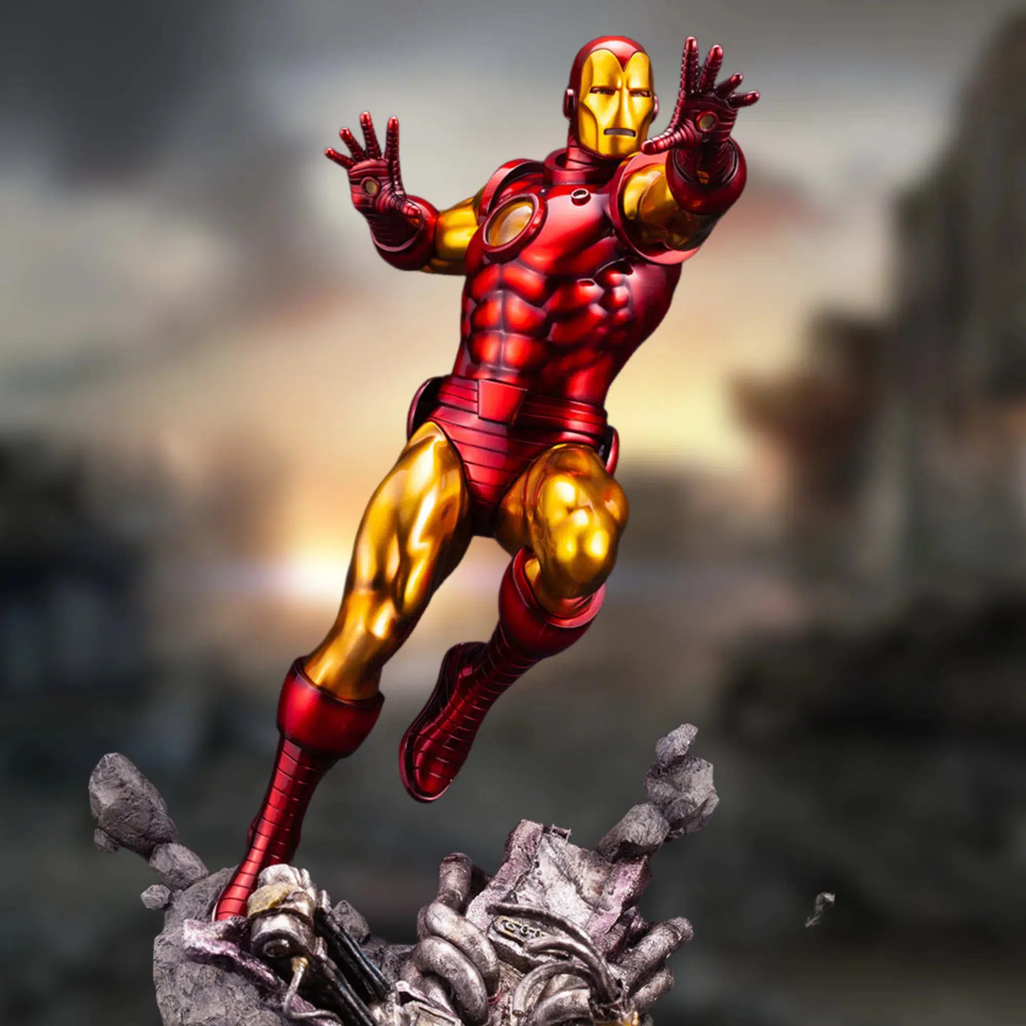 Marvel Comics - Retro Iron Man Statue Figure (1:6 Scale) - Kotobukiya - Fine Art Statue Series - Image 7