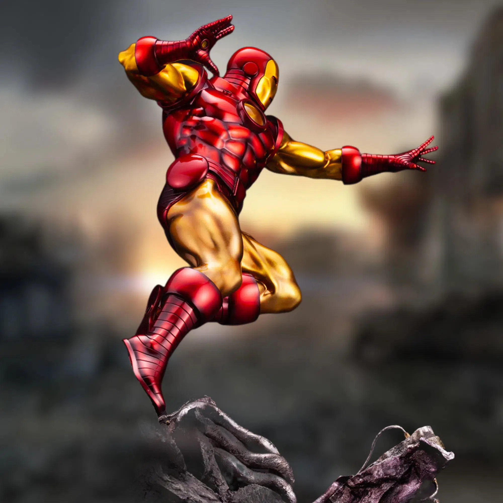Marvel Comics - Retro Iron Man Statue Figure (1:6 Scale) - Kotobukiya - Fine Art Statue Series - Image 9