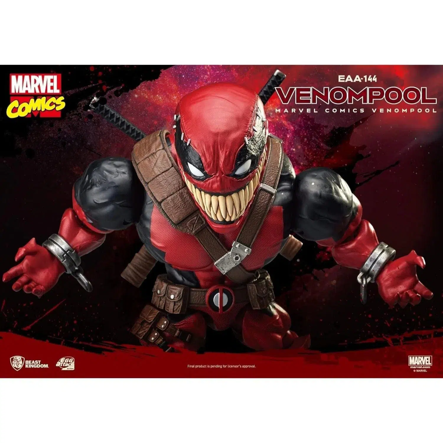 Marvel Comics [Venom x Deadpool] - Venompool Figure - Beast Kingdom - Egg Attack Action Series (EAA-144) - Image 4