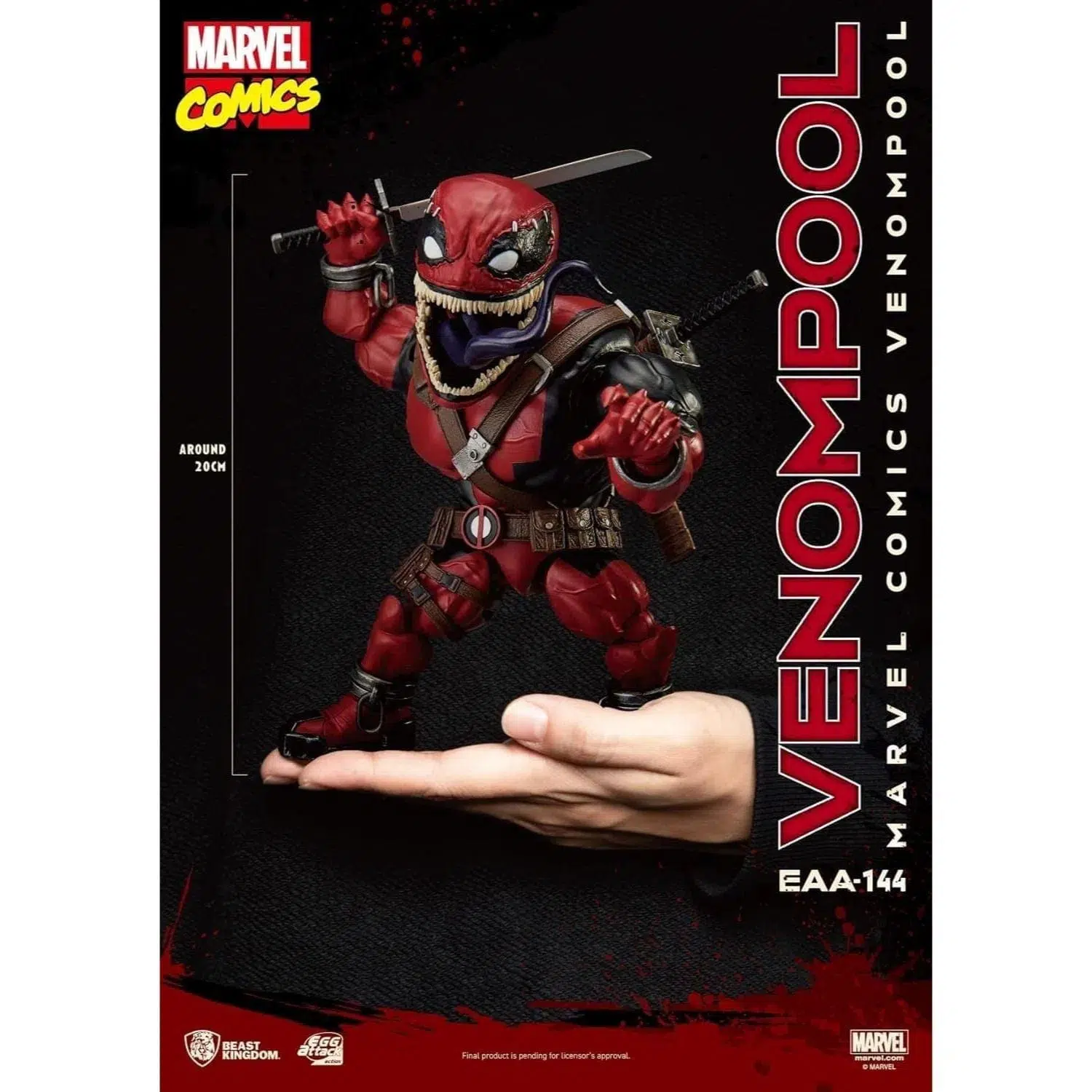 Marvel Comics [Venom x Deadpool] - Venompool Figure - Beast Kingdom - Egg Attack Action Series (EAA-144) - Image 5