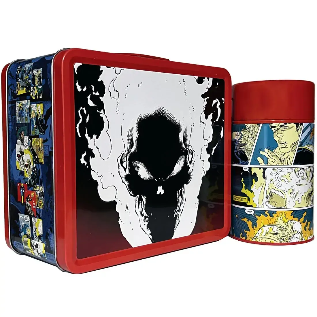 Marvel [Ghost Rider] - Retro Comic Cover Art Ghost Rider Lunchbox & Beverage Container Set (Limited Edition: 1 of 2,500) - Surreal Entertainment - Tin Titans Series, PREVIEWS Exclusive - Image 2