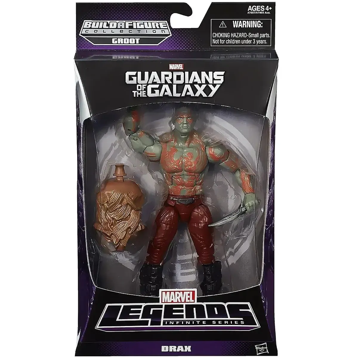 Marvel [Guardians of the Galaxy] - Drax Action Figure (6") - Hasbro - Marvel Legends Infinite Series [Build a Figure: Groot]