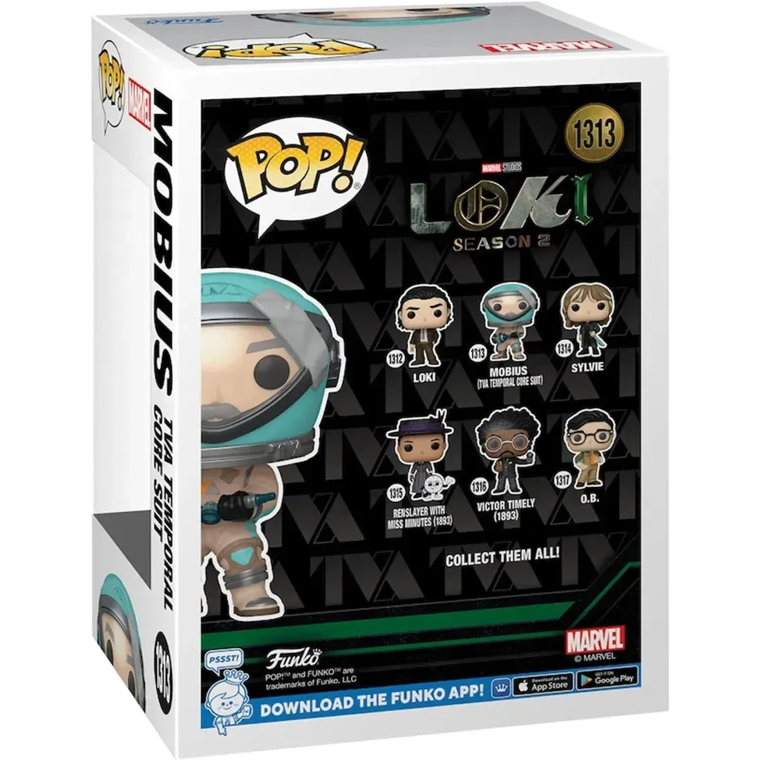 Marvel [Loki: Season 2] - TVA Temporal Core Suit Mobius Bobble-Head Figure (3.75") - Funko - Pop! Series (1313) - Image 3