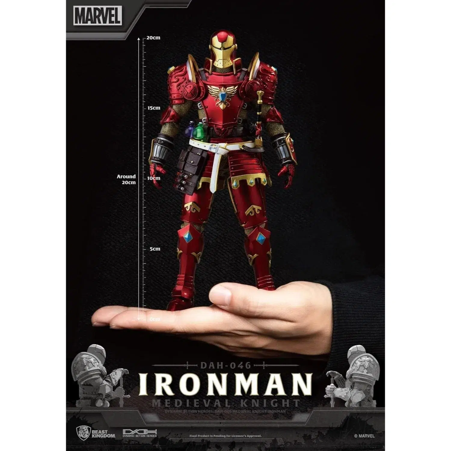 Marvel - Medieval Knight Iron Man Figure - Beast Kingdom - Dynamic 8ction Heroes Series (DAH-046) - Image 7
