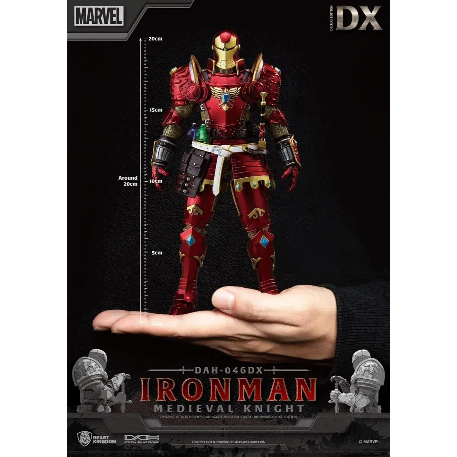 Marvel - Medieval Knight Iron Man Figure (Deluxe Version) - Beast Kingdom - Dynamic 8ction Heroes Series (DAH-046DX) - Image 8