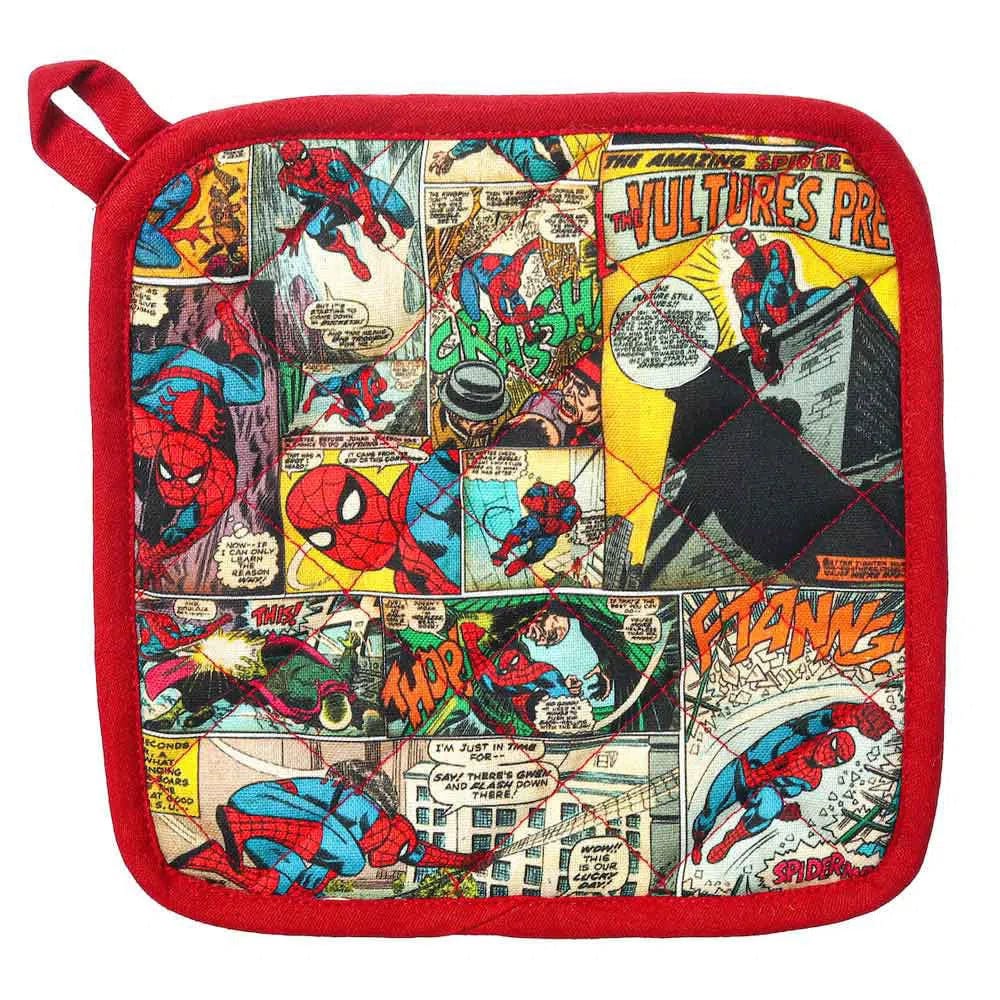 Marvel: Spider-Man - 2-Piece Retro Comic Book Kitchen Gift Set - Bioworld - Tea Towel & Hot Pad - Image 3
