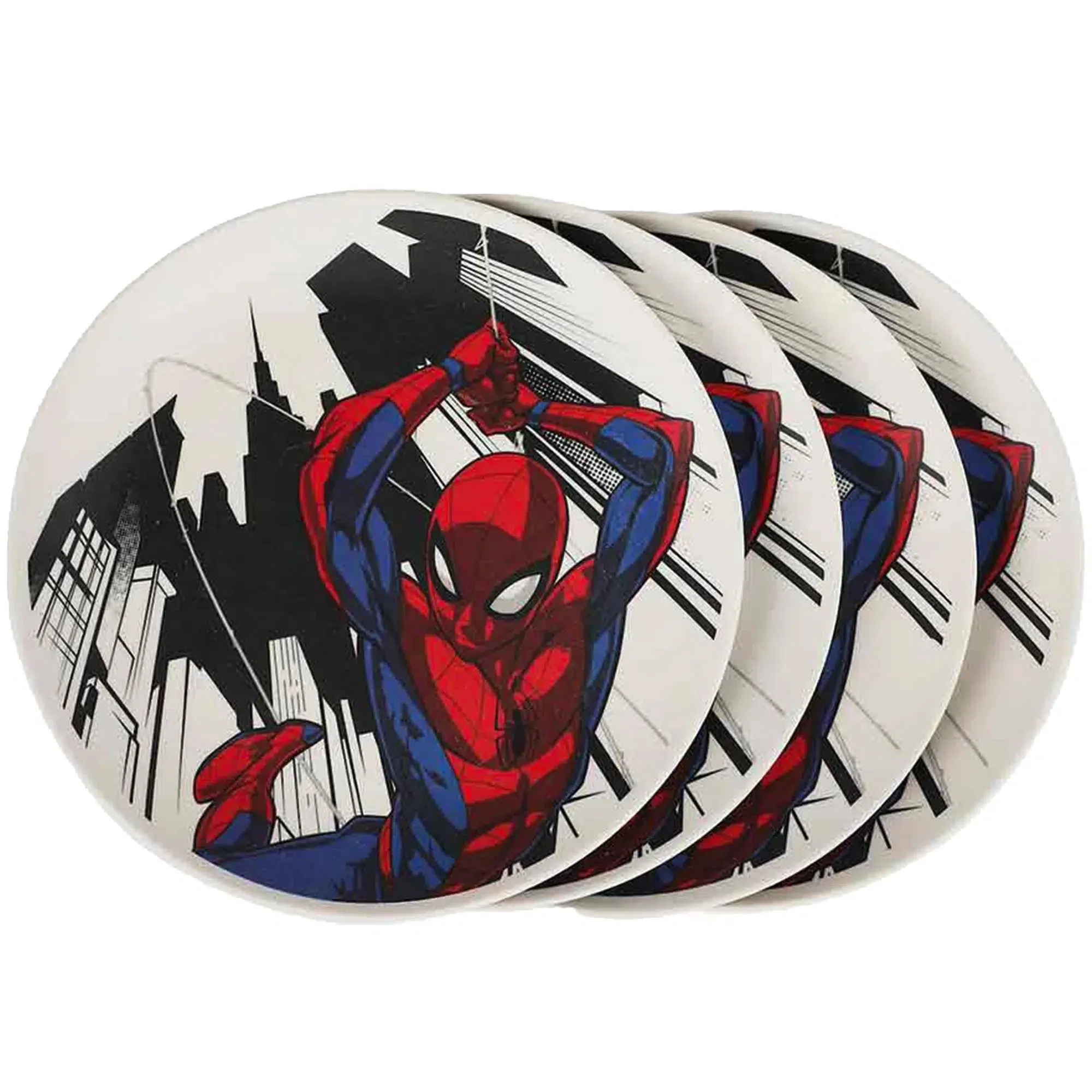 Marvel: Spider-Man - Swinging Spider-Man Bamboo Plates Set (4 Pack) - Bioworld - Image 3