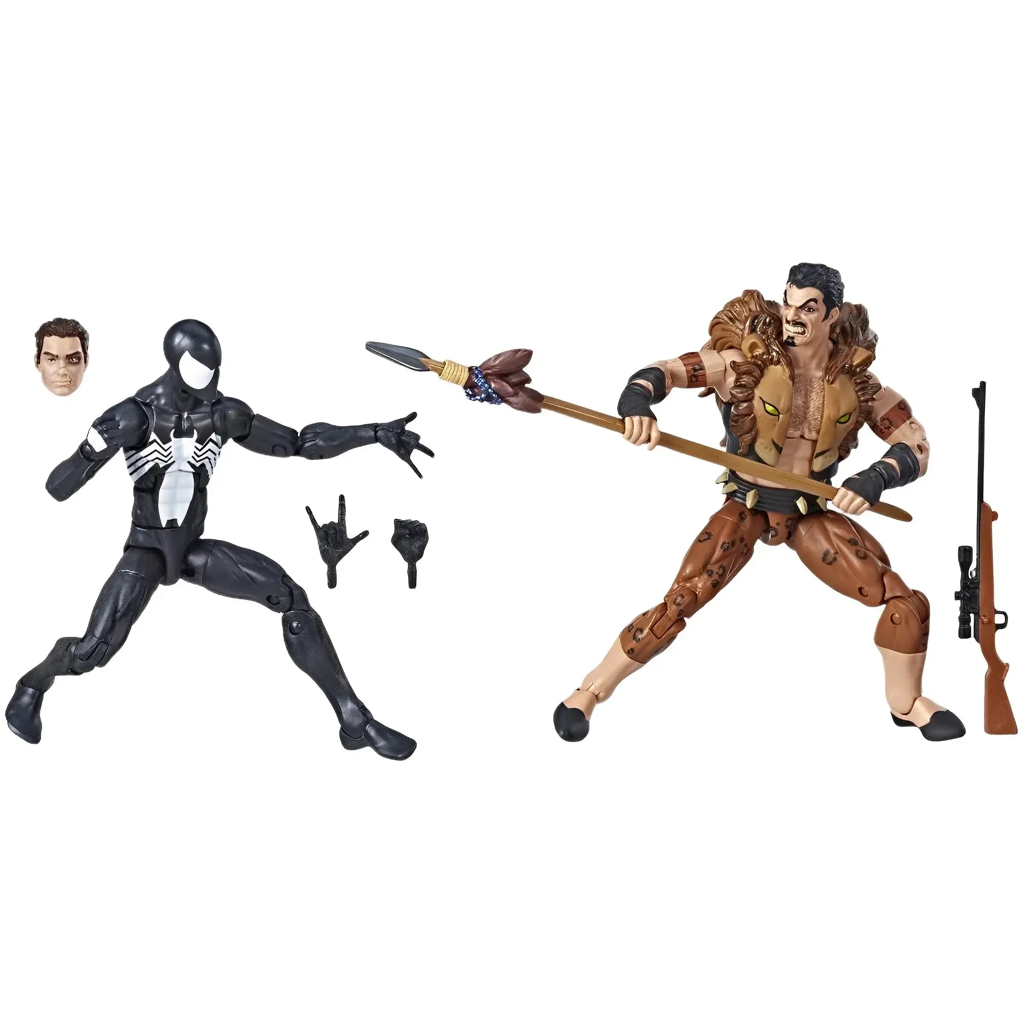 Marvel [Spider-Man] - Symbiote Spider-Man & Kraven the Hunter Action Figure Pack (6") - Hasbro - Legends Series - Image 2