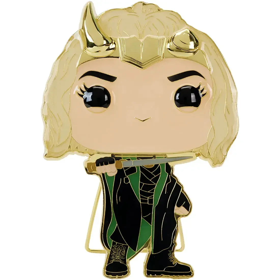 Marvel Studios [Loki] - Sylvie with Cape Pin Badge (Glows in the Dark, Enamel) - Funko - Pop! Pin Series (41) - Image 2