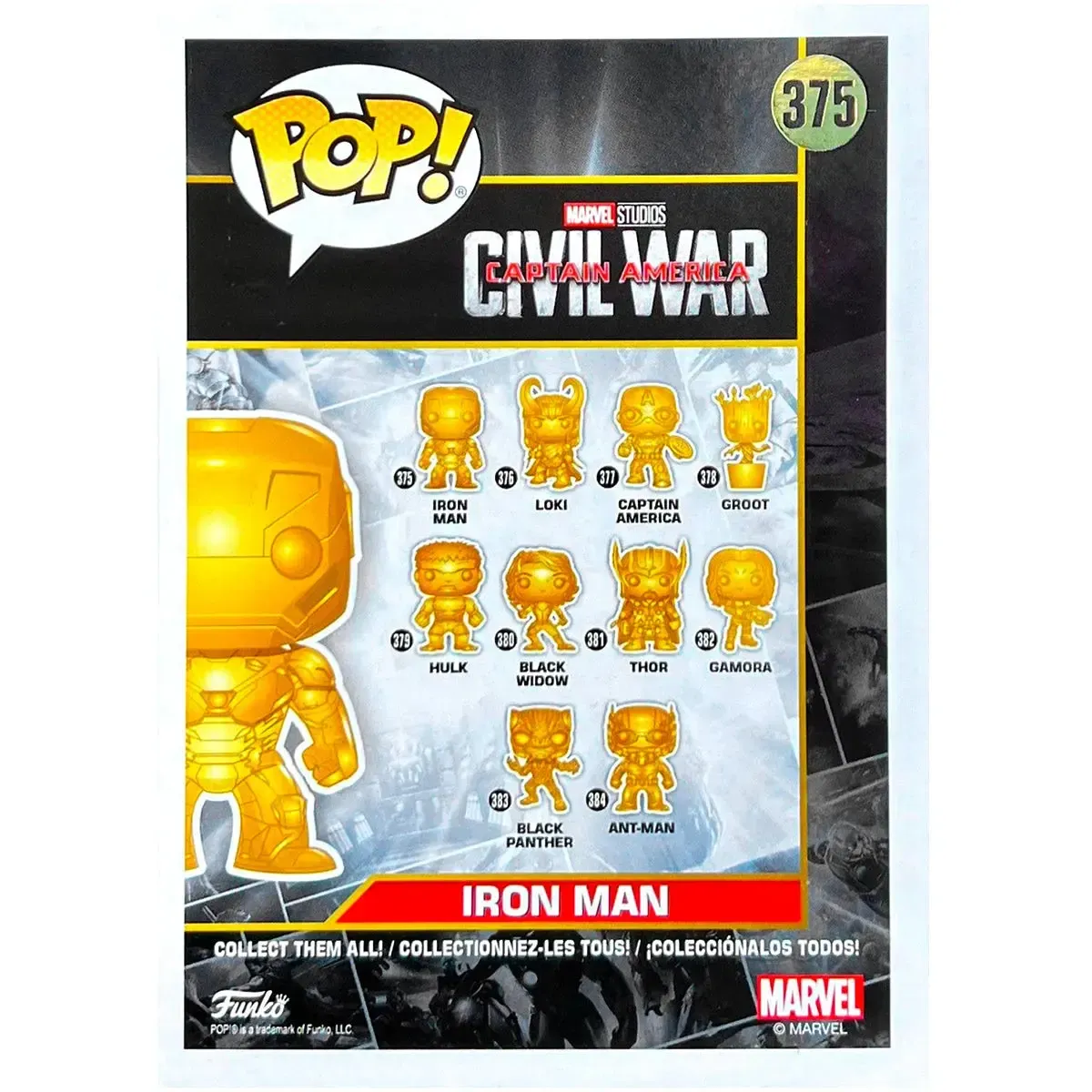 Marvel Studios: The First Ten Years - Gold Iron-Man Bobble-Head Figure - Funko - Pop! Series (375) - Image 3