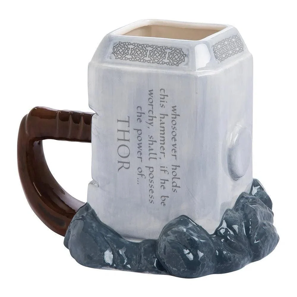 Marvel: Thor - Mjolnir Premium Sculpted Mug (Ceramic, 20 oz.) - Bioworld - Image 3