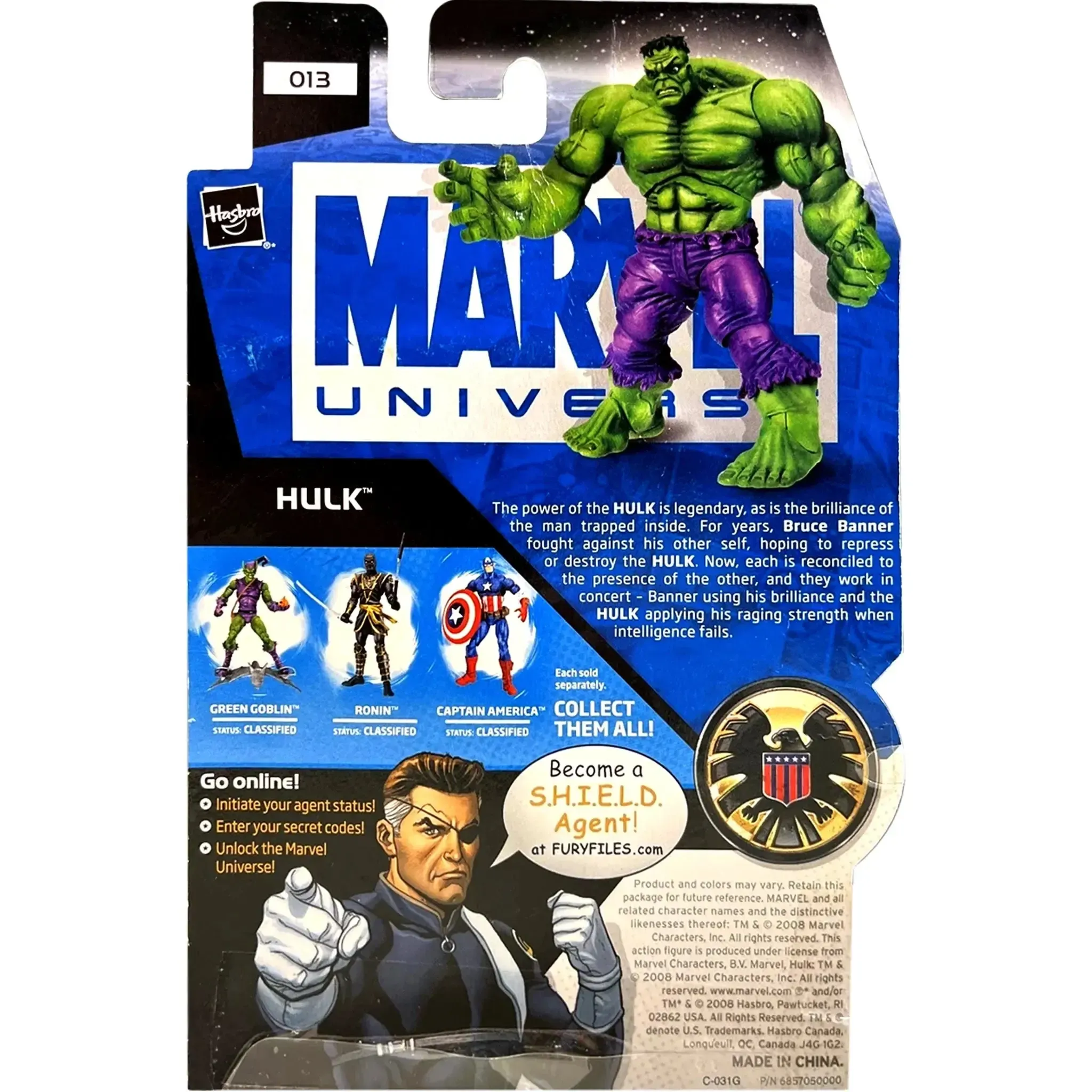 Marvel Universe - Hulk Action Figure (3.75") - Hasbro - Marvel Universe Series 1 (013) - (2008) - Image 2